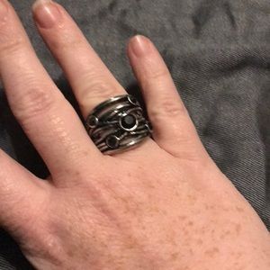 Paparazzi Black and silver Ring